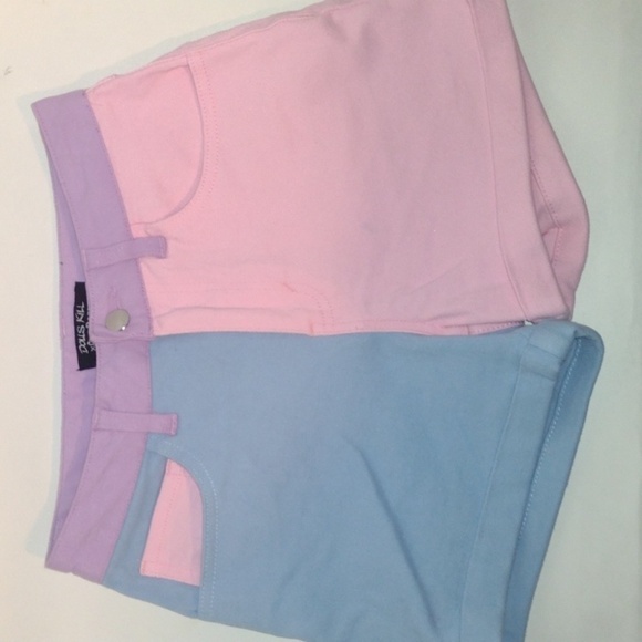 DOLLS kill care bears peekaboo block colored shorts size extra small - Picture 6 of 12